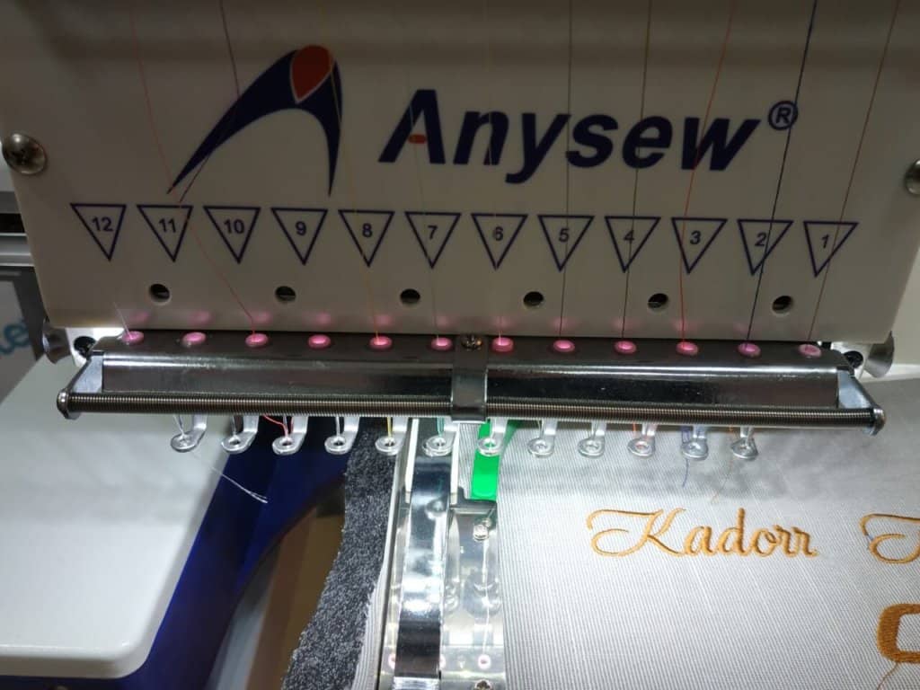Промышленная 12-игольная вышивальная машина Anysew AS-1201TS поле вышивки 530*350 мм